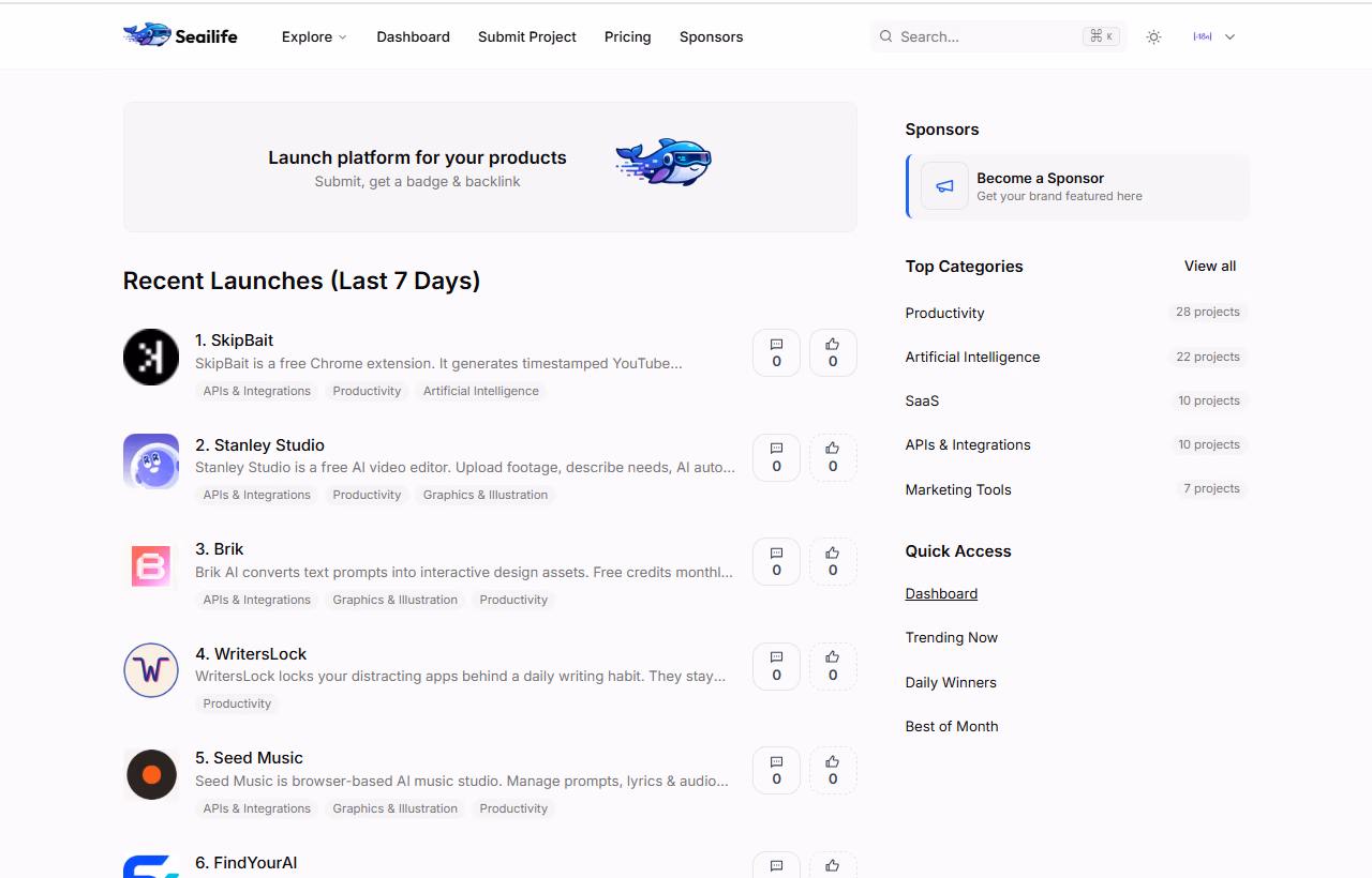 Discover the Best Tech Products & AI Tools - Seailife preview
