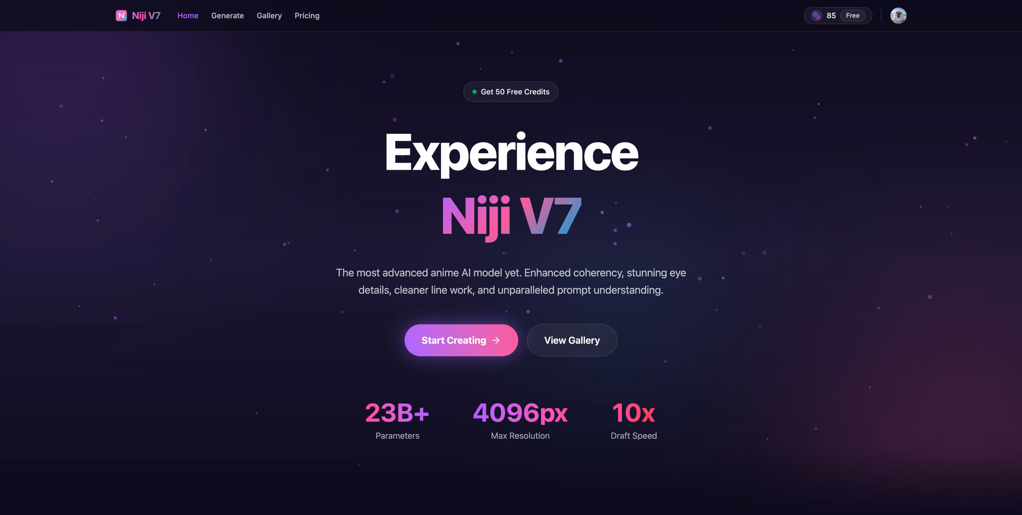 Niji V7 - Free AI Anime Generator preview
