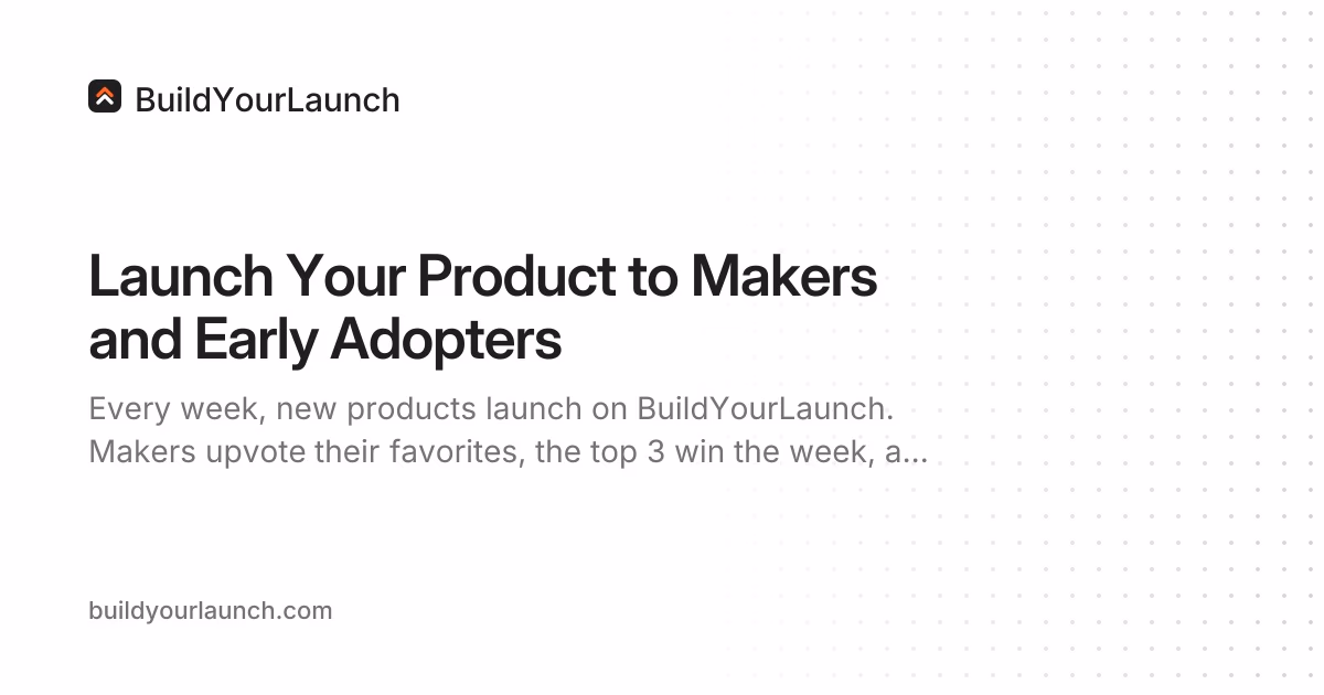 Build Your Launch preview