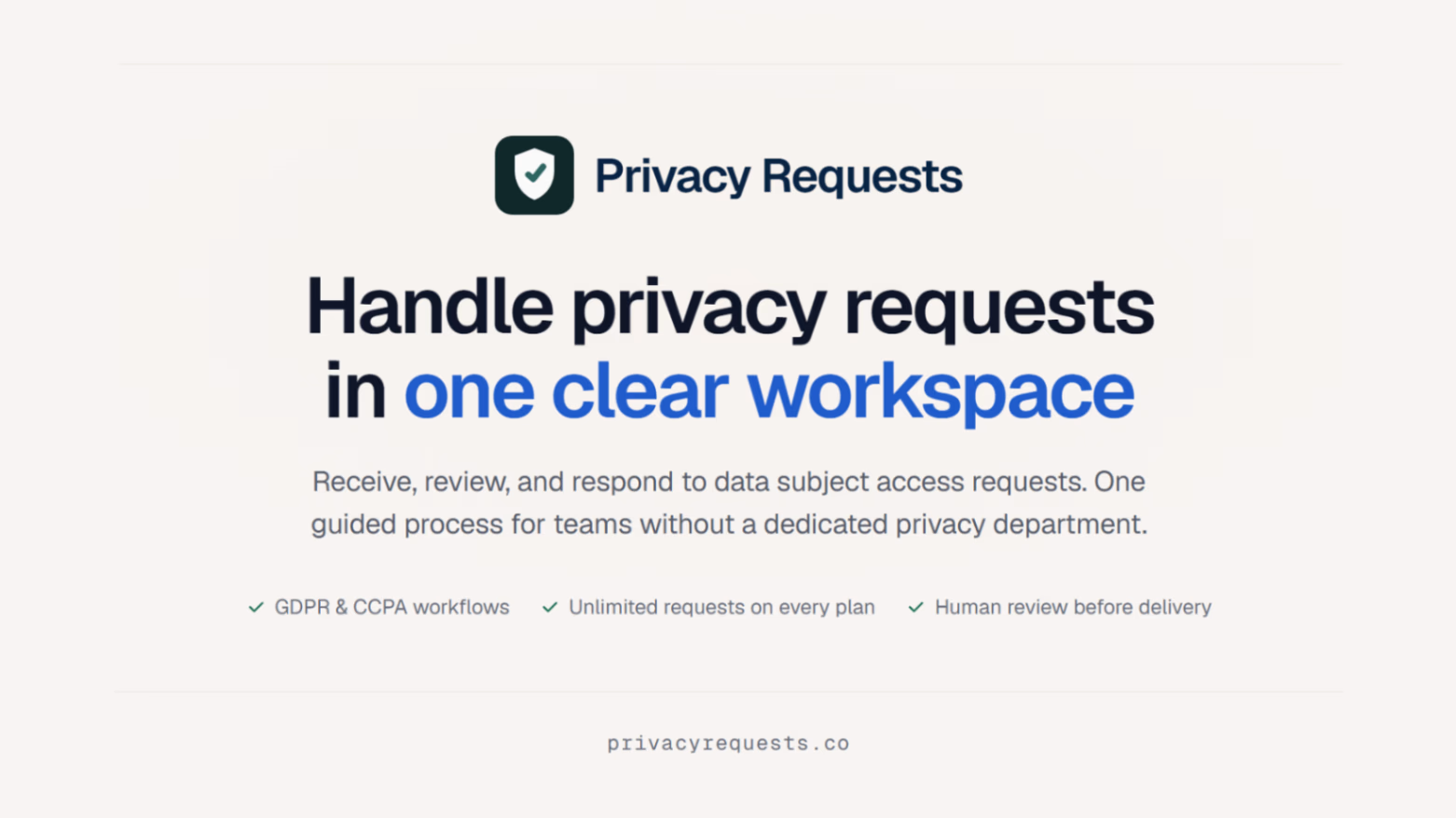 PrivacyRequests preview