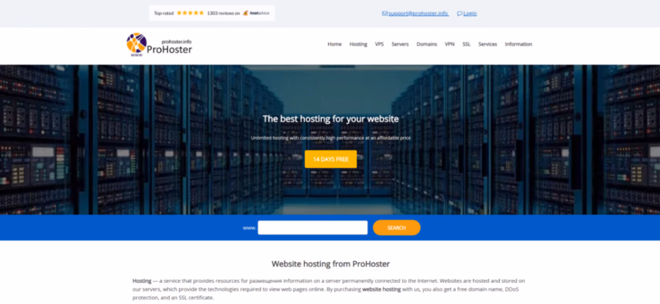ProHoster VPS preview